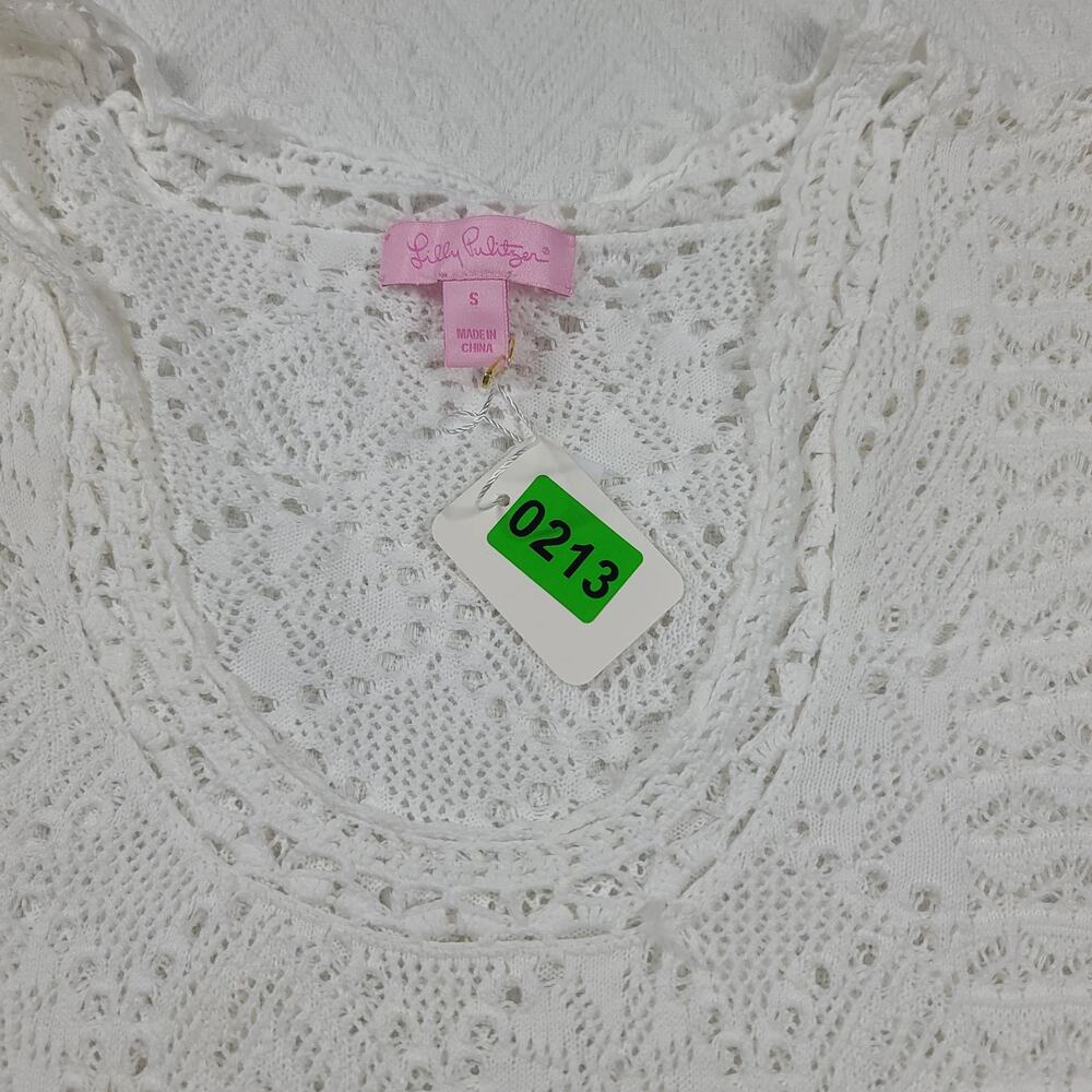 Lilly Pulitzer white Athena resort crochet dress Size Small resort wear preppy - Picture 12 of 12